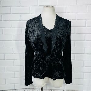 George Sleepwear Black Velvet Pajamas - Size XL